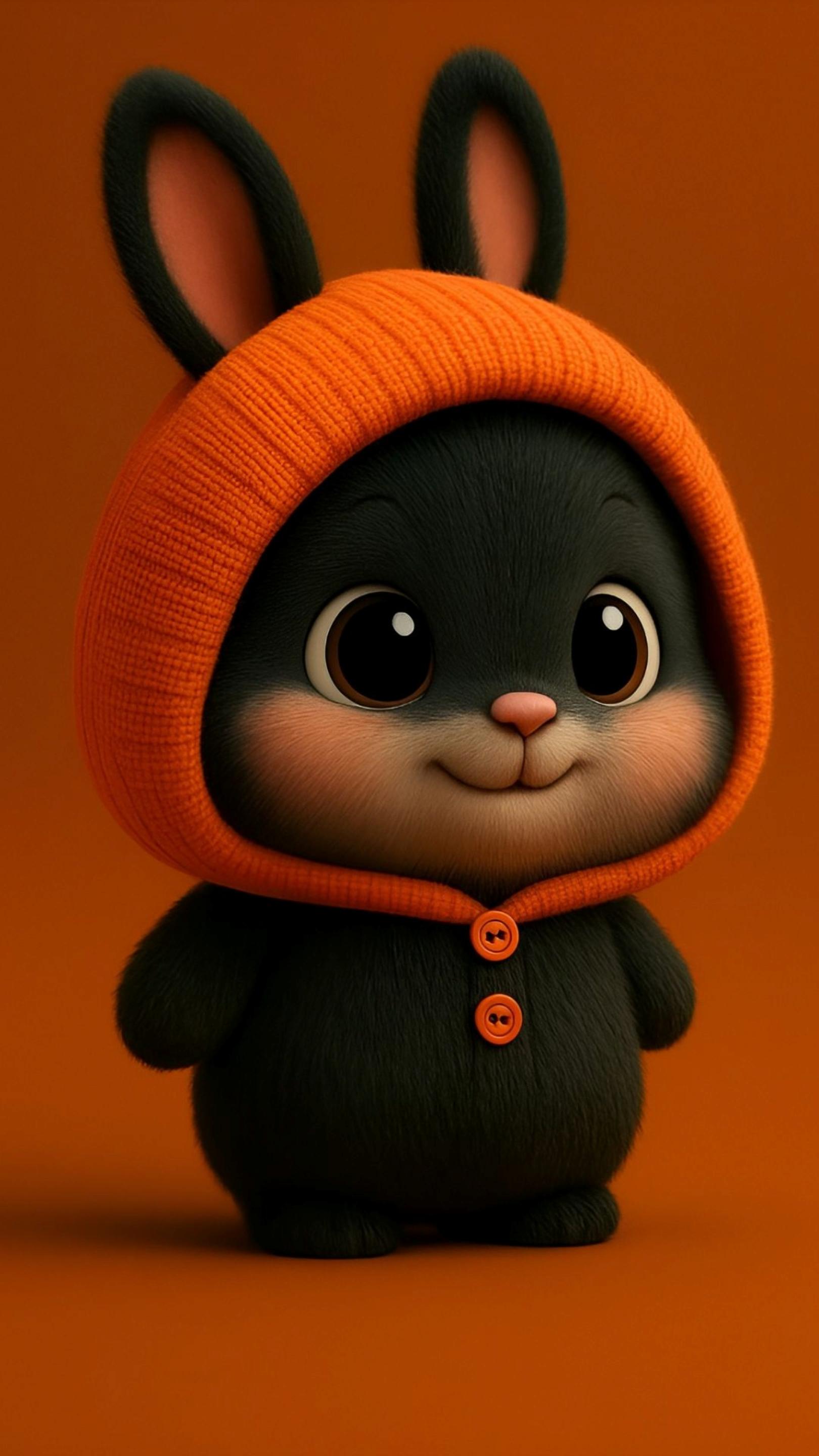 Pumpkin Hoodie Bunny