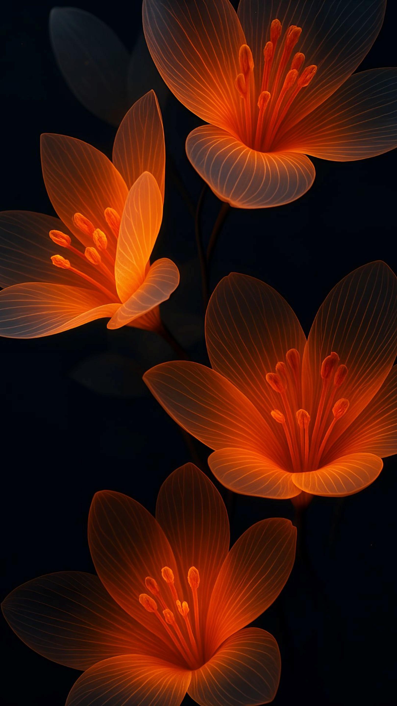 Ethereal Flame Flowers