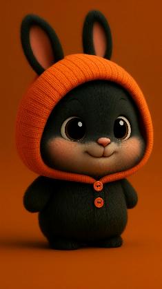 Pumpkin Hoodie Bunny