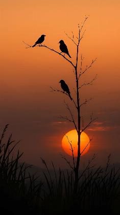 Whispers of Sunset Stillness