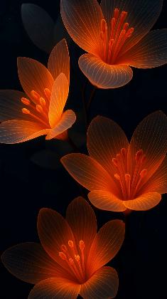 Ethereal Flame Flowers